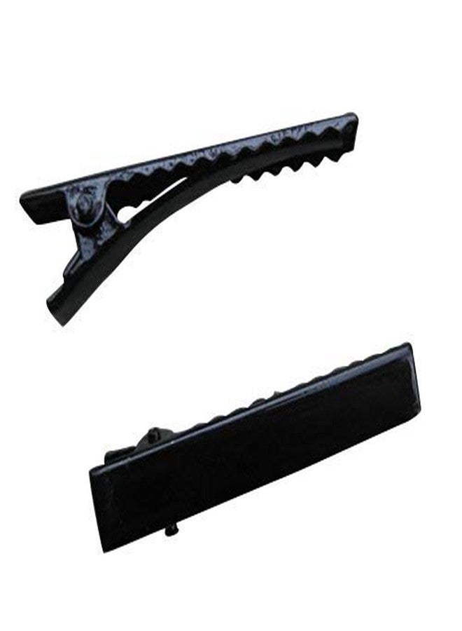 Chenkou Craft 45mm Black Metal Alligator Hair Clip Pin 50pcs - Image 1