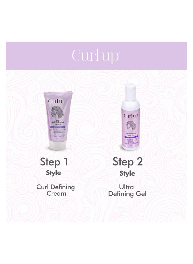 Curl Up - Curl Styling Combo With Curl Defining Cream 150gm And Ultra Defining Gel 200ml Combo Of 2 - Image 1