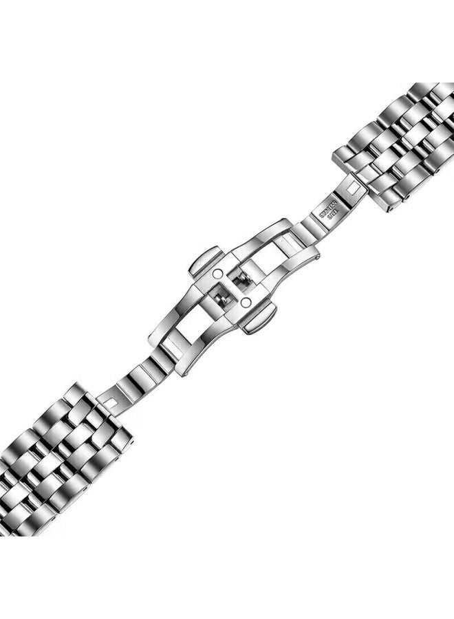 Fiyta Xin Dong Series "ruler Of Wealth" Automatic Mechanical White Dial Steel Strap Men's Wrisch, Holiday Birthday Gift - Image 5