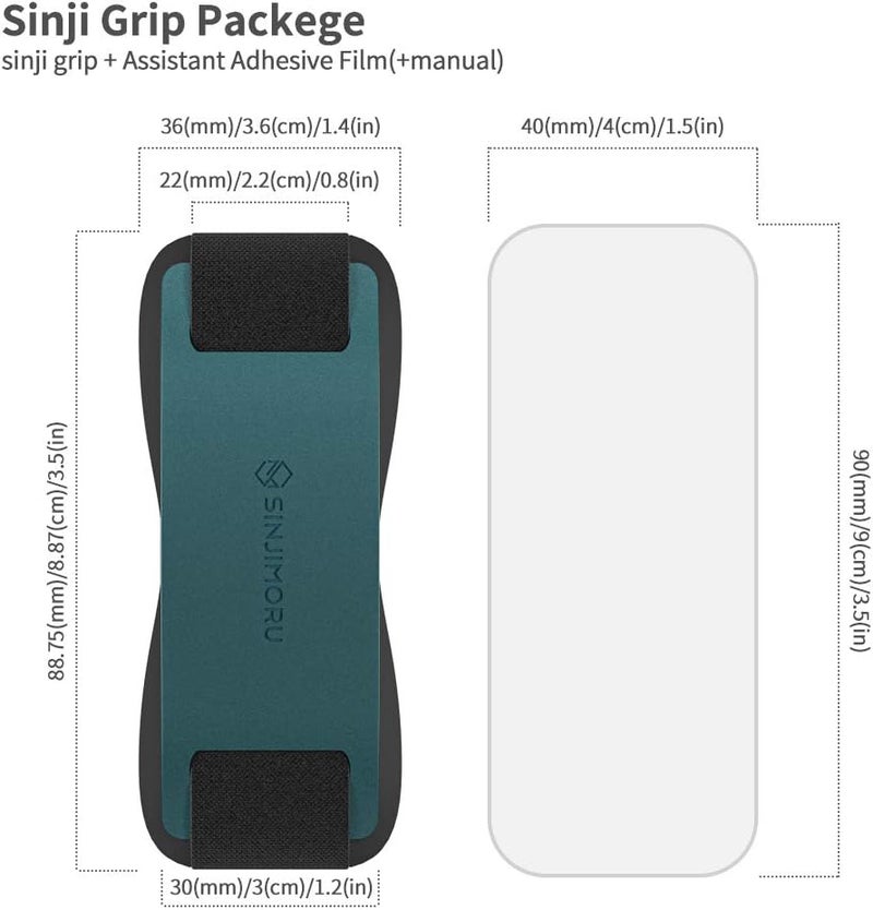 Sinjimoru Phone Grip with Silicone Band – Comfortable One-Hand Holder & Kickstand for Smartphones, Tablets, and eReaders for iPhone, Android, and Kindle Sinji Grip Silicone Teal - Image 3
