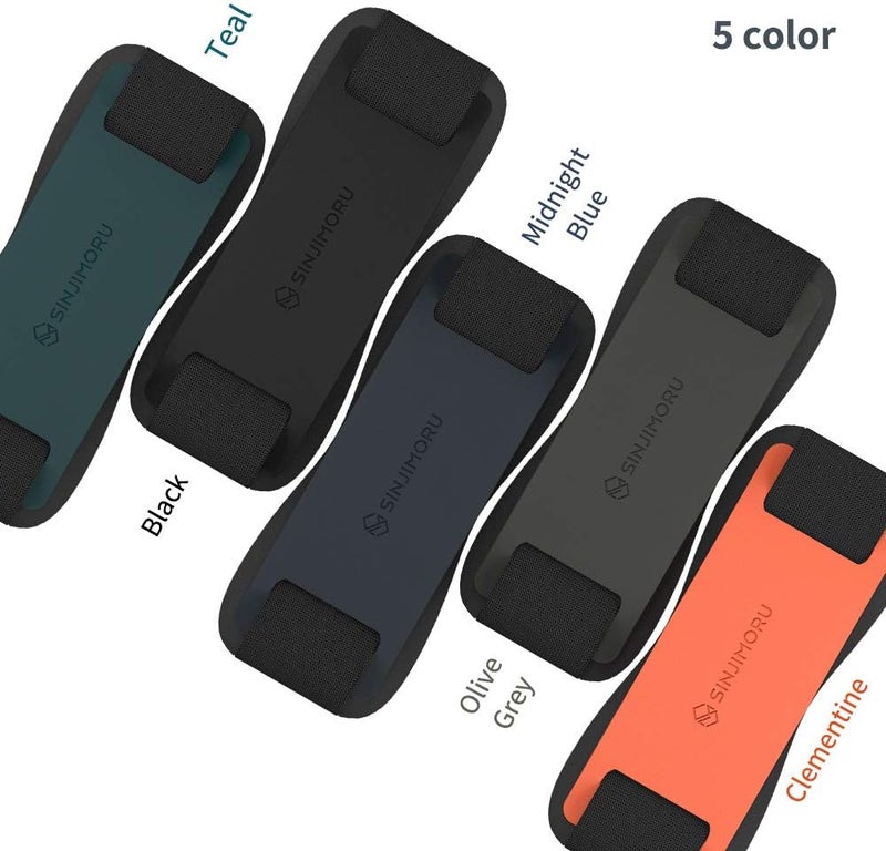 Sinjimoru Phone Grip with Silicone Band – Comfortable One-Hand Holder & Kickstand for Smartphones, Tablets, and eReaders for iPhone, Android, and Kindle Sinji Grip Silicone Teal - Image 2