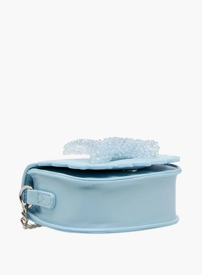 Little Missy BLUE Bow Embellished Crossbody Bag with Chain Strap Ramadan Collection for Women | Best Price UAE