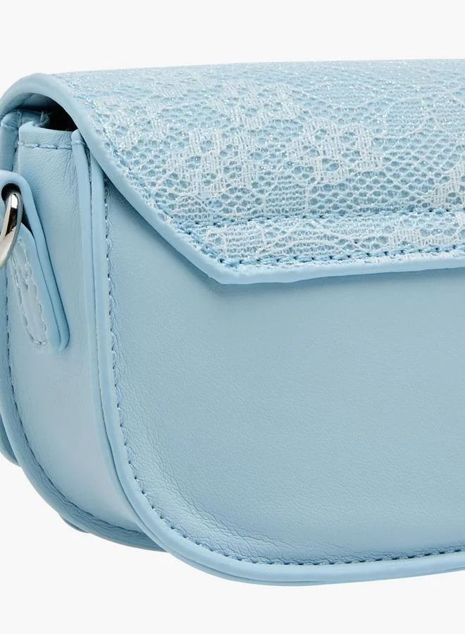 Little Missy BLUE Bow Embellished Crossbody Bag with Chain Strap Ramadan Collection for Women | Best Price UAE