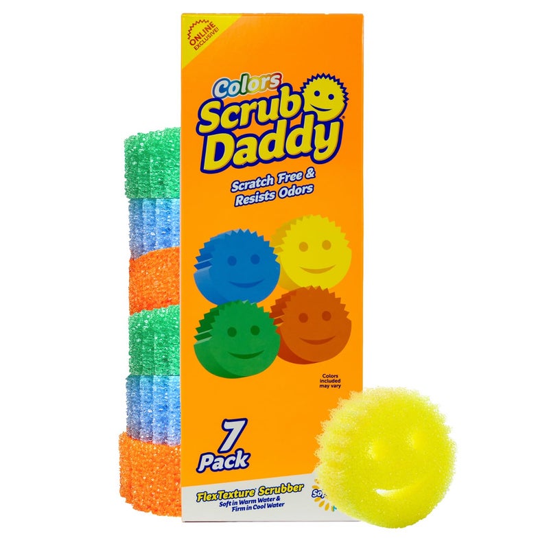 Scrub Daddy ScratchFree Multipurpose Kitchen Sponges Bulk Dish Sponges for Kitchen Bathroom Household Cleaning More Made with BPAFree Polymer Foam 7 Count