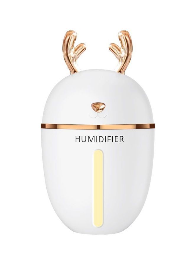 Loquat Portable Air Humidifier With LED Night Lamp And Mini Fan 1.5W White/Gold - Image 1