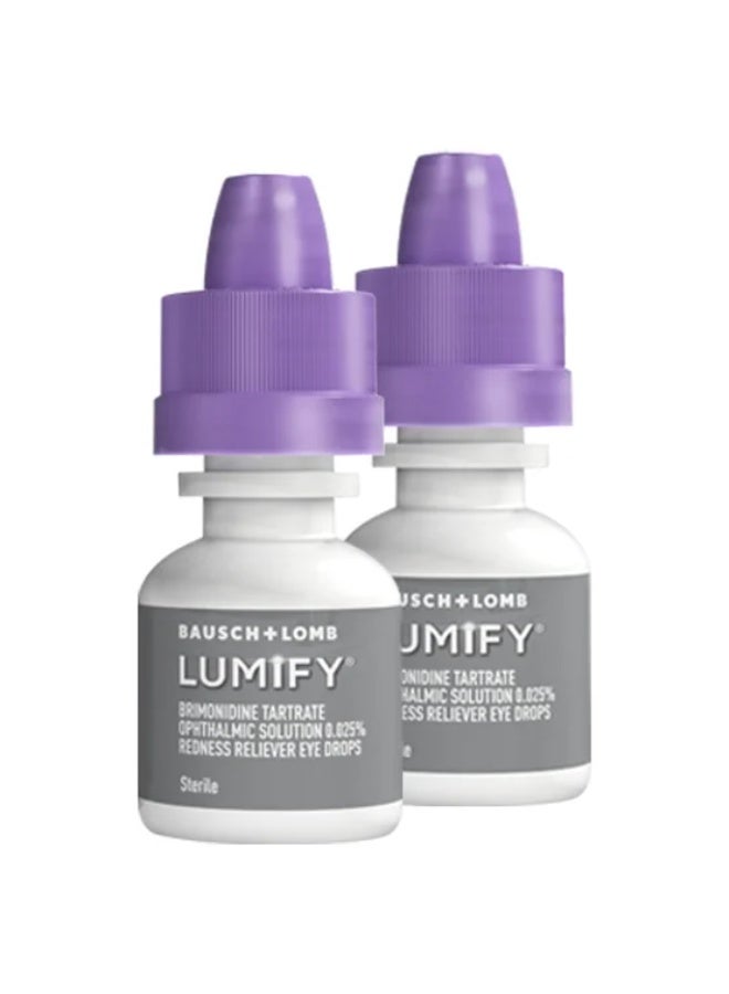 Lumify قطرات لوميفاي لتخفيف احمرار العين، عبوة من قطعتين - 7.5 مل (0.25 أونصة) - قطرات تبييض سريعة المفعول للعين - Image 3