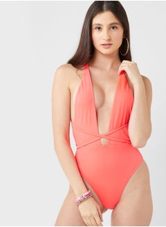 Strappy High Leg Swimsuit