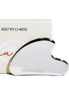 Rena Chris Gua Sha Facial Tools, Stainless Steel Guasha Tool For Acupuncture, Manual Massage Sticks For Jawline Sculpting And Puffiness Reducing, Gua Sha Scraping Massage Tool, Skin-Care Gift  - Image 1