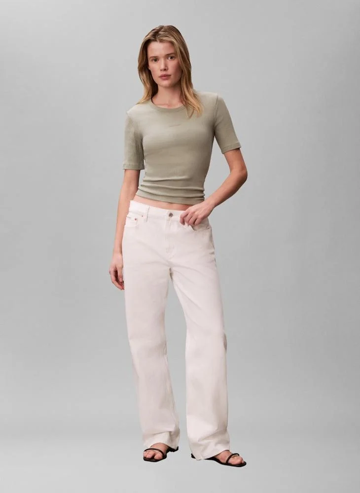 CALVIN KLEIN  Logo Varigated Rib Nano Tank for Women | Best Price UAE