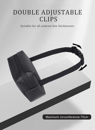 Car Leather Tissue Holder Car Armrest Box Tissue Holder Luxury Black Leather for Car Back Seat Headrest Hanging Tissue Boxes Holder Case Multi-use Car Tissue Paper Holder - view 2
