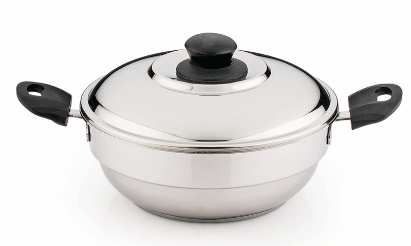 Pigeon Regal Plus Capsulated Bottom Multi Kadai with Idly, Steamer & Dhokla Plates | 13 Idli (2 Plates), 1 Steamer Plate, 2 Dhokla Plates | ISI Marked | Induction & Gas Stove Compatible - Image 2