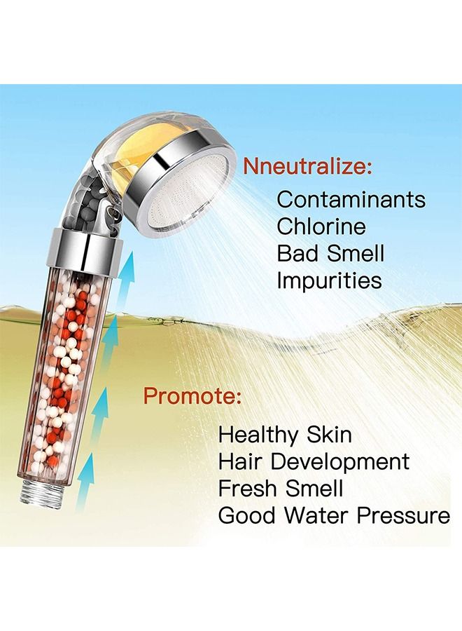 Arabest Vitamin C Shower Head with Handheld, Hard Water Softener, High Pressure Shower Head with Filter, Water Saving Spray Handheld Shower Heads with 4 Aromatherapy Blocks, for Dry Skin and Hair - Image 2