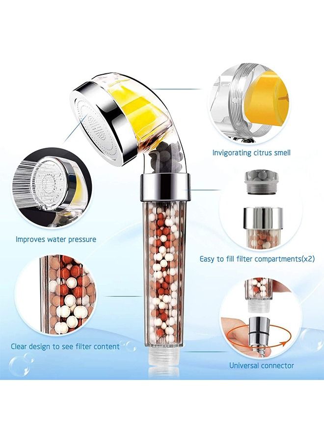 Arabest Vitamin C Shower Head with Handheld, Hard Water Softener, High Pressure Shower Head with Filter, Water Saving Spray Handheld Shower Heads with 4 Aromatherapy Blocks, for Dry Skin and Hair - Image 3
