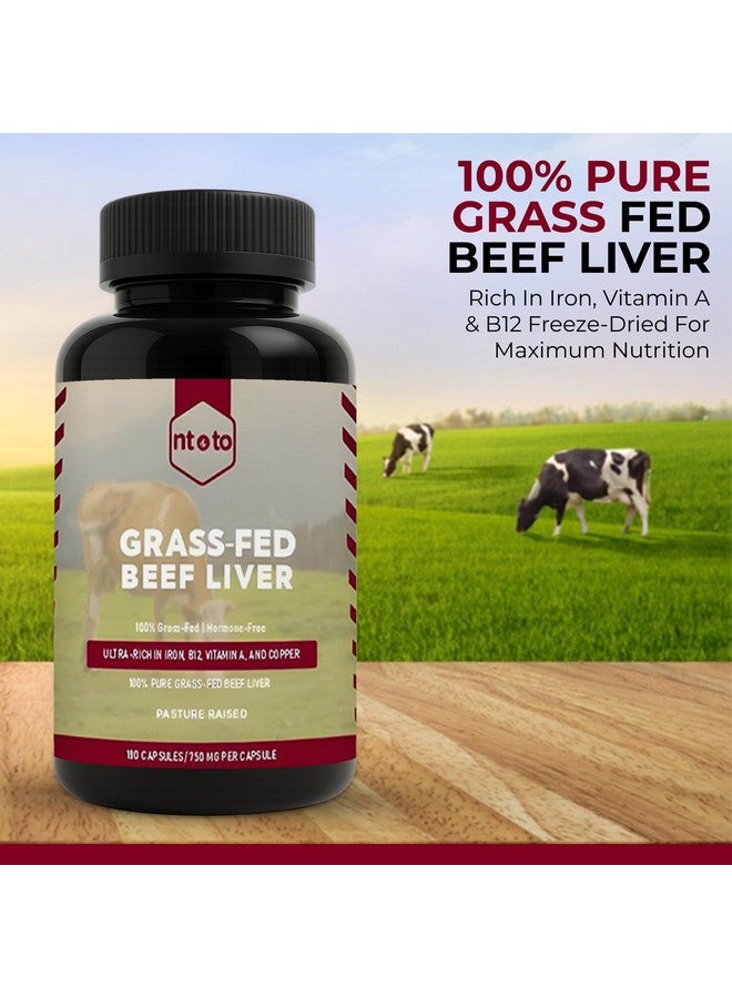 Grass Fed Beef Liver Capsules 180ct | Supports Energy, Health Detox & Immunity with Vitamin A, B12, Iron Liver & Metabolic | Liver Supplement for Gut, Skin & Brain Health | Non-GMO, Keto, Paleo - Image 2