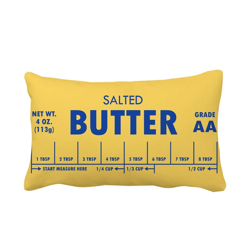 Decorbox Butter Lover 12x20 Inch Funny Throw Pillow Cover, Foodie Food Decorative Cushion Case, Home Kitchen Room Decor Chef Baker Hostess Mom Wife Sister Her Kid Boy Girl Pet Gift Novelty Pillowcase - Image 1