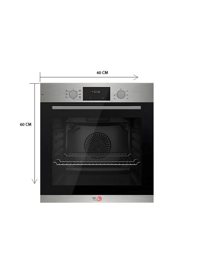 Balura Built-in electric oven - 60 x 60 cm - 7 cooking functions - 72 liters - Made in Türkiye - Steel/Black - PL607S/D  - Image 3