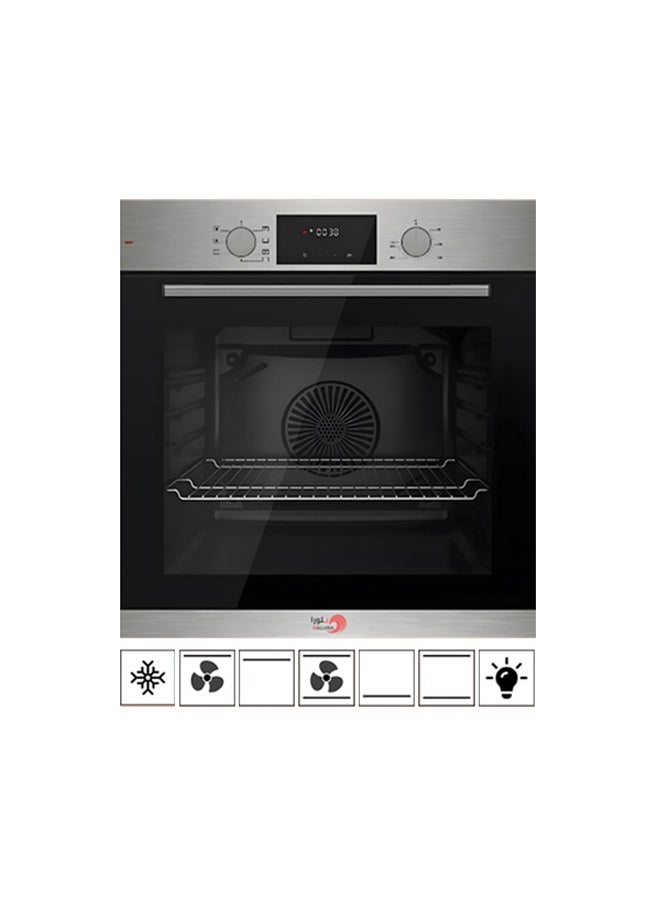 Balura Built-in electric oven - 60 x 60 cm - 7 cooking functions - 72 liters - Made in Türkiye - Steel/Black - PL607S/D  - Image 2