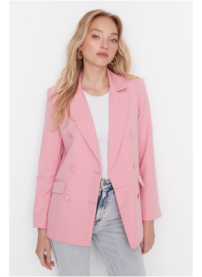 trendyol - Lilac Regular Lined Woven Blazer Jacket TWOSS21CE0137 - Image 1
