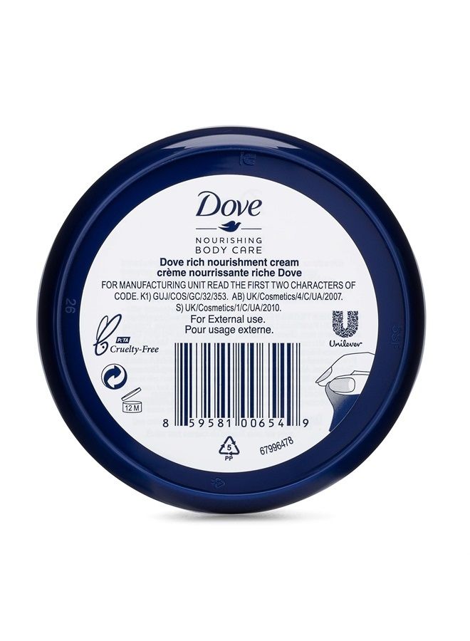 Dove Nourishing Body Care Face, Hand and Body Rich Nourishment Cream for Extra Dry Skin with 48 Hour Moisturization, 2.53 FL OZ (Pack of 1) - Image 2