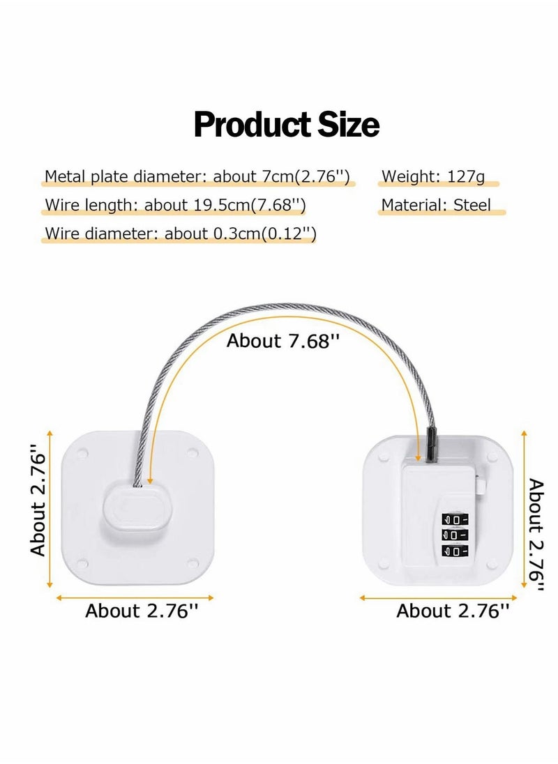 Excefore - Refrigerator Lock Combination with Digital Password, Easy to Install Child Safety Cabinet Lock for Kitchen Cabinet Lock - Image 1