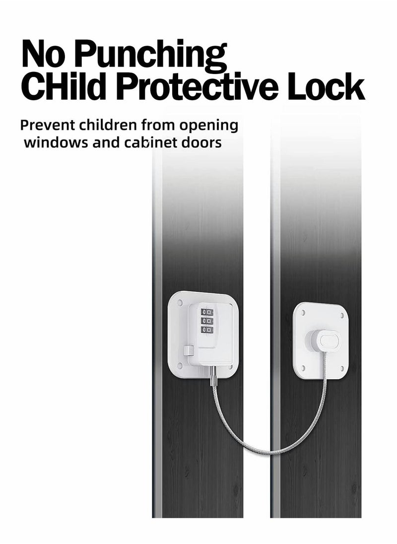 Excefore - Refrigerator Lock Combination with Digital Password, Easy to Install Child Safety Cabinet Lock for Kitchen Cabinet Lock - Image 1