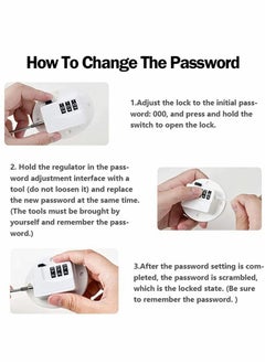 Excefore Refrigerator Lock Combination with Digital Password, Easy to Install Child Safety Cabinet Lock for Kitchen Cabinet Lock  - Image 3