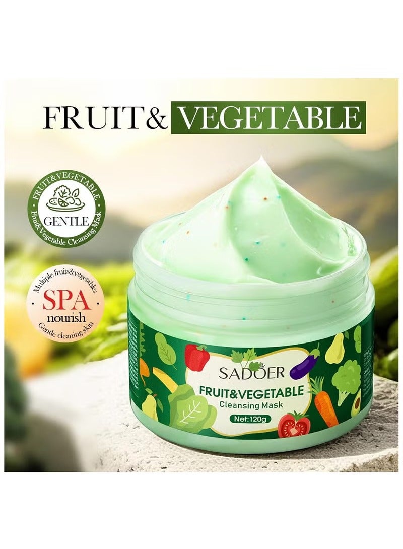 SADOER Nigwedete Organic Vegetable & Fruit Face Mask, 2.7% Azelaic Acid – Exfoliating, Pore Minimizer, Hydrating & Refreshing Skincare for Acne, Oily Skin & Blackheads - Image 2
