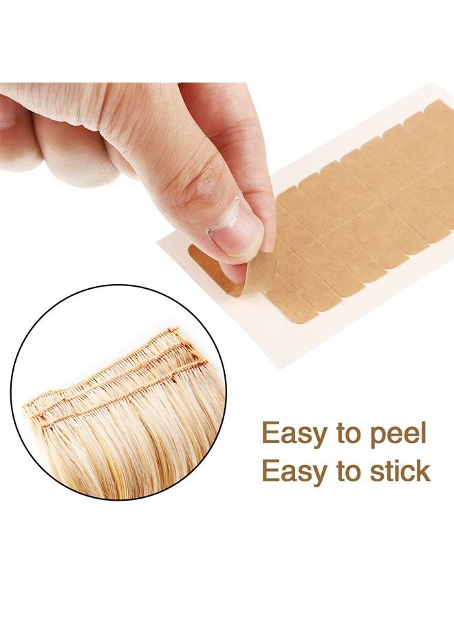 Blulu 360 Pieces Hair Extension Tape Tabs Double Sided Replacement Tape Adhesive Hair Extension Tapes for Hair Extensions Wigs Supplies (Nude) - Image 1