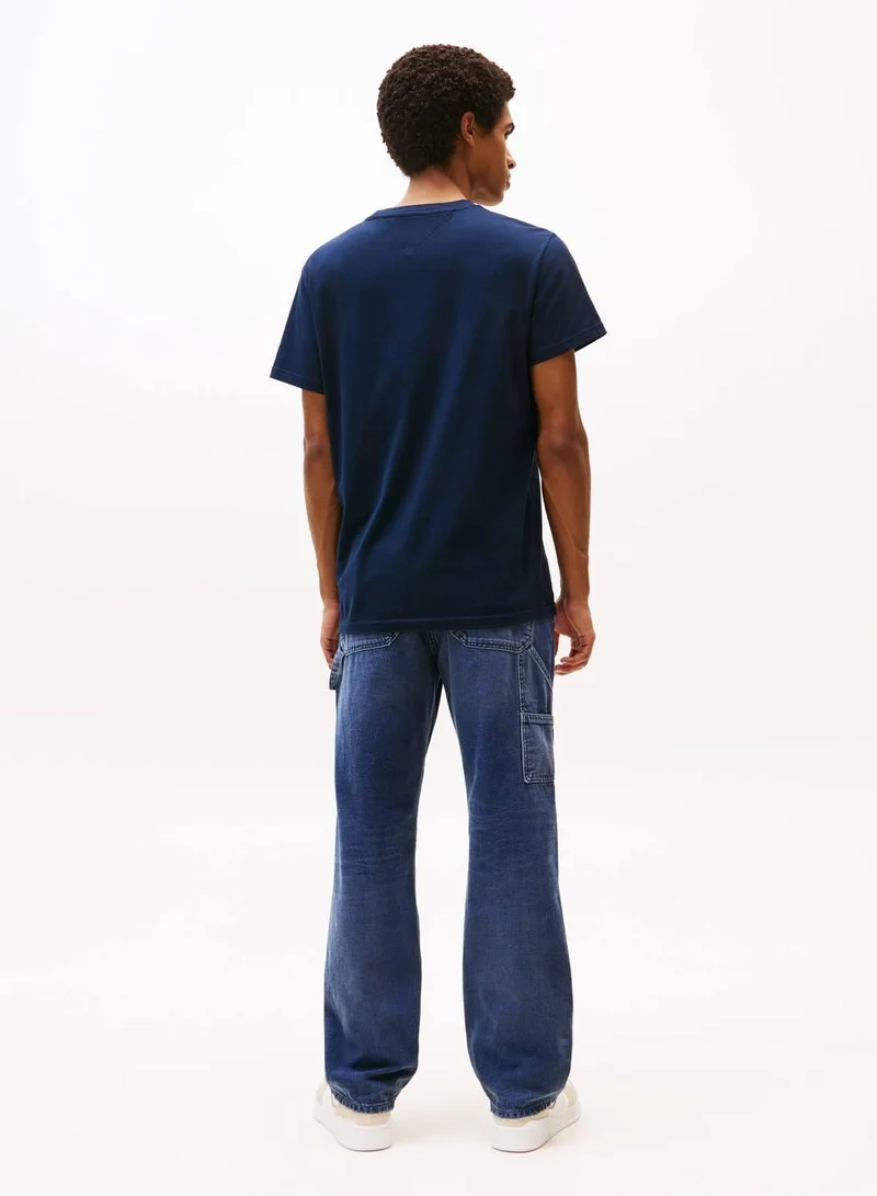 TOMMY JEANS  Linear Logo Slim T-Shirt for Men | Best Price UAE