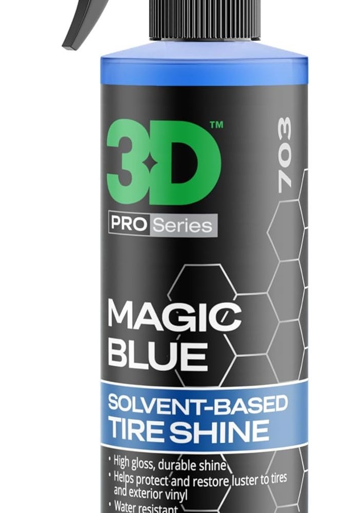 3D Magic Blue - Solvent, Water Soluble Vinyl & Tire Dressing 16oz - Image 1