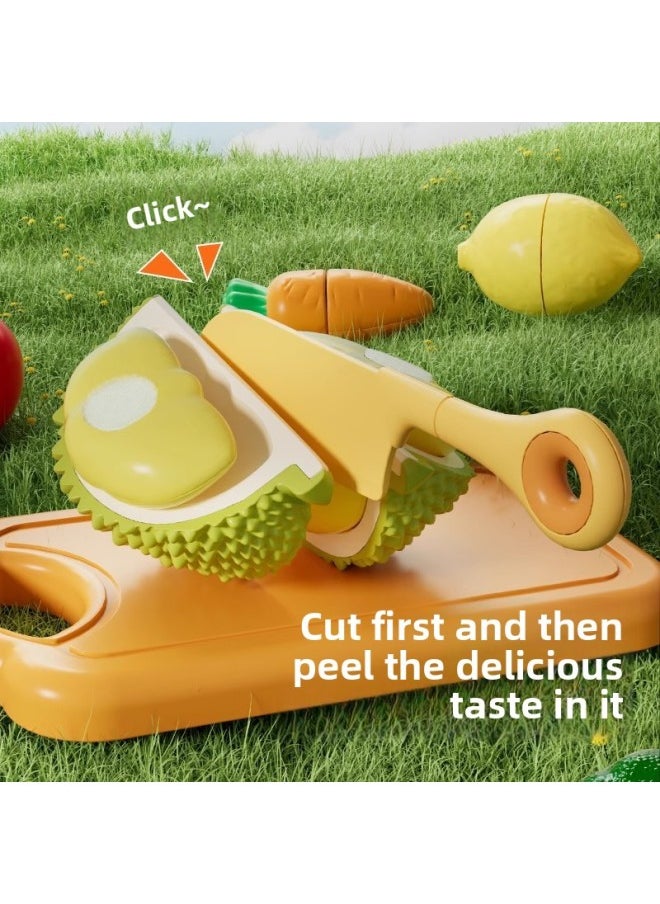 Generic - Mai Lebao Simulation Durian Toy Hand Tear Peel Decompression Chie Cheele Fruit Baby Children Simulation Play-house-Specifications:Durian 14-piece Set - Image 1