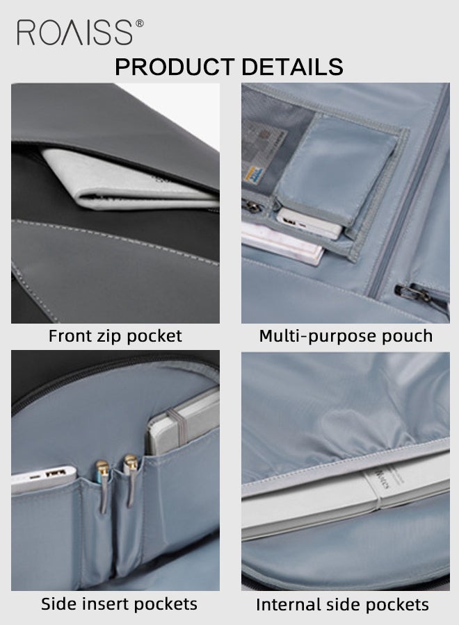 roaiss Multifunctional Fitness Travel Bag for Man Business Large Capacity Expandable Suit Bag Mans Multi Compartment Design Foldable Waterproof Luggage Bag with Independent Shoe Compartment - Image 3