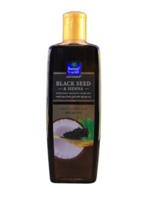 Coconut oil for hair enriched with black seed and henna for strong and shiny hair 200 ml.