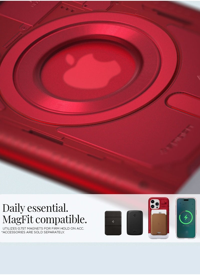 Spigen Classic C1 MagFit for iPhone 15 Pro Case Cover with MagSafe & Extreme Protection Tech - Ruby  - Image 4