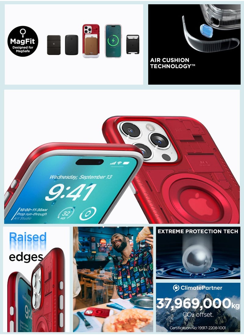 Classic C1 MagFit for iPhone 15 Pro Case Cover with MagSafe & Extreme Protection Tech - Ruby