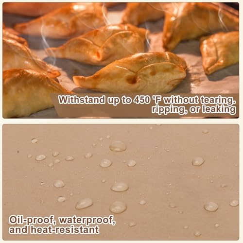 Hovico 130-Pack Precut Parchment Paper Sheets | 12x12 Inch Unbleached Brown Baking Paper | Heavy Duty Non-Stick Liners for Oven, Air Fryer, Grill & Steaming | Perfect for Baking, Cooking, Wrapping Food - Image 5