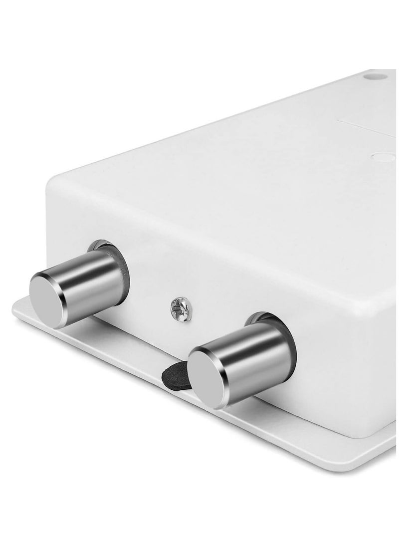 Rubik Mini Cash Deposit Drop Slot Safe Box with Key and Pin Code Option 23x17x17cm (White)  - Image 5