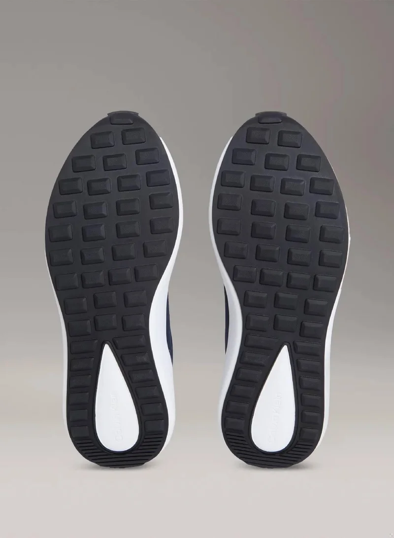 Calvin Klein Jeans Calvin Navy/B White/Oyster Mushroom Leather Trainers for Men | Best Price UAE