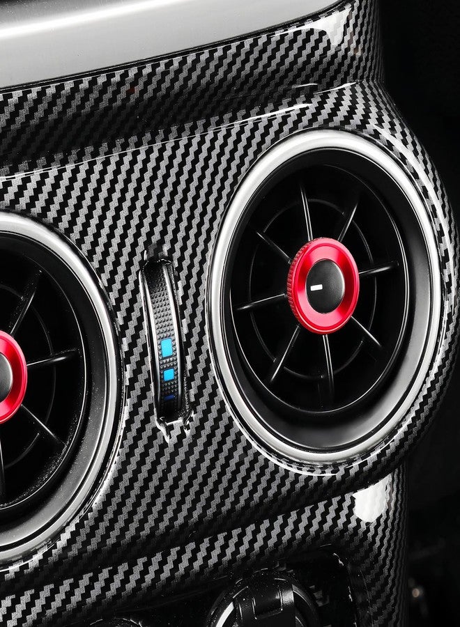 JUIVEEL Aluminum Rear Air Conditioner Vent Knob Cover Compatible with Kia Stinger 2018-2023 Accessories (Red, 2 PCS) - Image 3