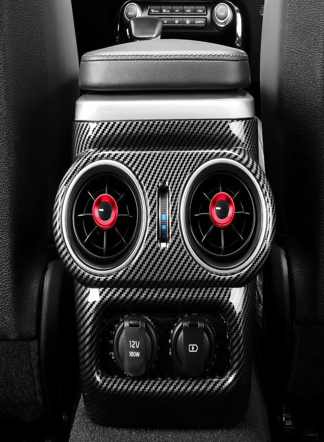 JUIVEEL Aluminum Rear Air Conditioner Vent Knob Cover Compatible with Kia Stinger 2018-2023 Accessories (Red, 2 PCS) - Image 5