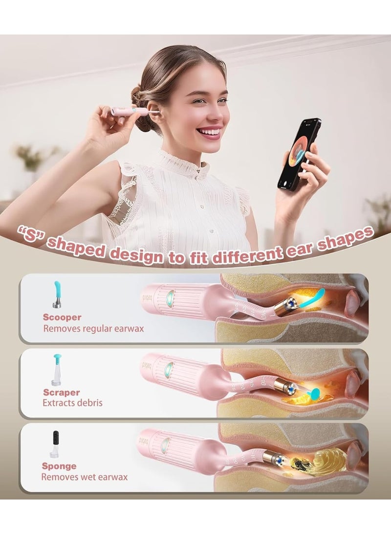 بيبيرد أداة إزالة شمع الأذن Earsight Plus I35R المزودة بكاميرا | منظف أذن ذكي مزود بملقط لطيف و12 طرفًا، منظار أذن عالي الدقة للبالغين والأطفال - Image 2