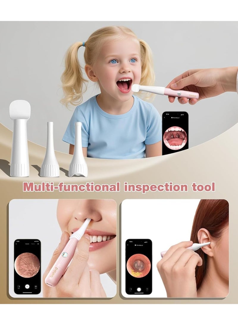 بيبيرد أداة إزالة شمع الأذن Earsight Plus I35R المزودة بكاميرا | منظف أذن ذكي مزود بملقط لطيف و12 طرفًا، منظار أذن عالي الدقة للبالغين والأطفال - Image 4