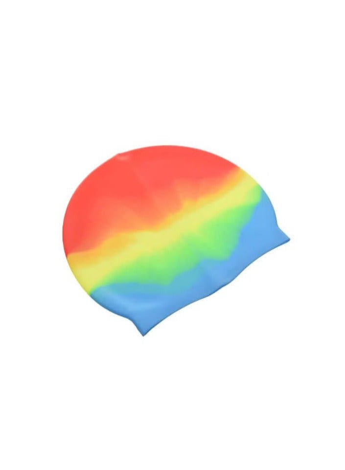 Silicone Swim Cap For Adults And Kids Pieces - Multi Color