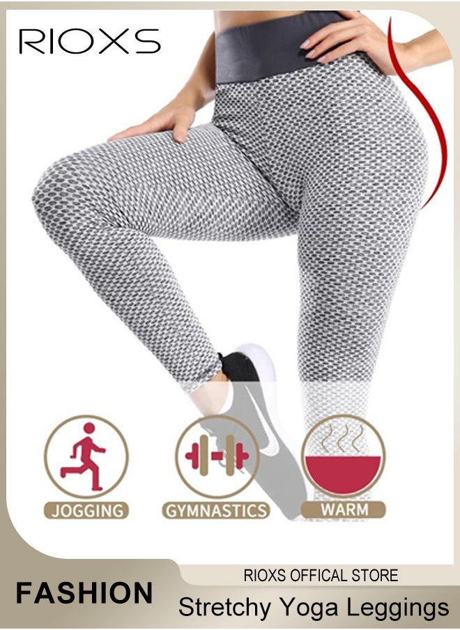 RIOXS - Women's High Waisted Leggings, Tummy Control Yoga Leggings, Soft Comfy Leggings Lifting Pants, Printed Skinny Stretchy Pants For Women Ladies Running Workout Pamela - Image 1