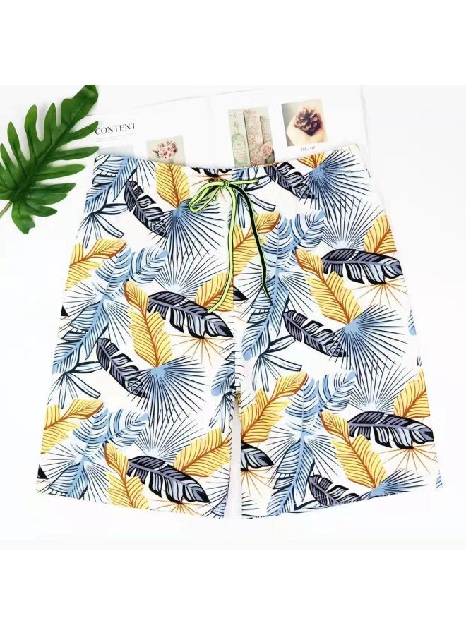 Generic Shorts Men's Sports Casual Five-point Large Pants Fashionable Summer Seven-point Loose Ins Beach Trunks Swimming Trunks-Color:2233 Print: Red-Size:5XL - Image 3