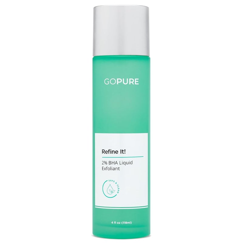 goPure Refine It 2 BHA Liquid Exfoliant  Pore refining texture smoothing complexion correcting infused with nourishing fruit extracts safe for all skin types