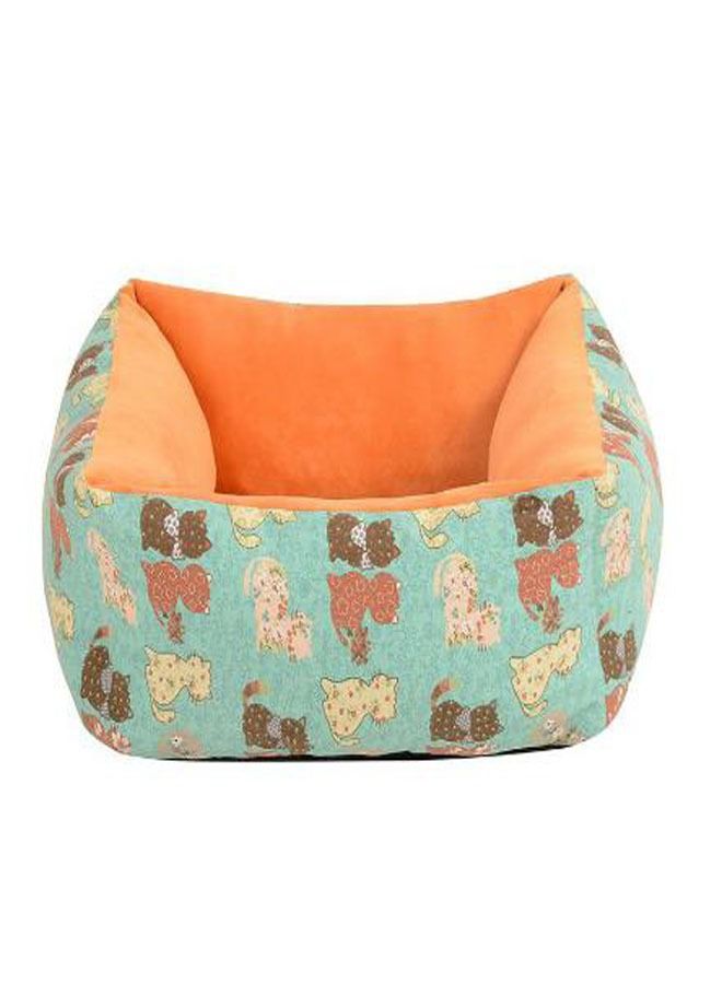 Soft Pet Mat for Dog, Square Durable Breathable Pet Bed with Anti-Slip Bottom (BLUE) - Image 1