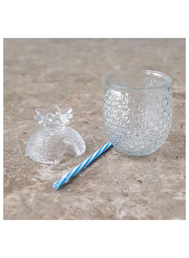 DANUBE HOME Mysteva 2 Piece Pineapple Cups Set With Straw 550Ml L 20 x W 10 x H 15 Cm  - Image 3