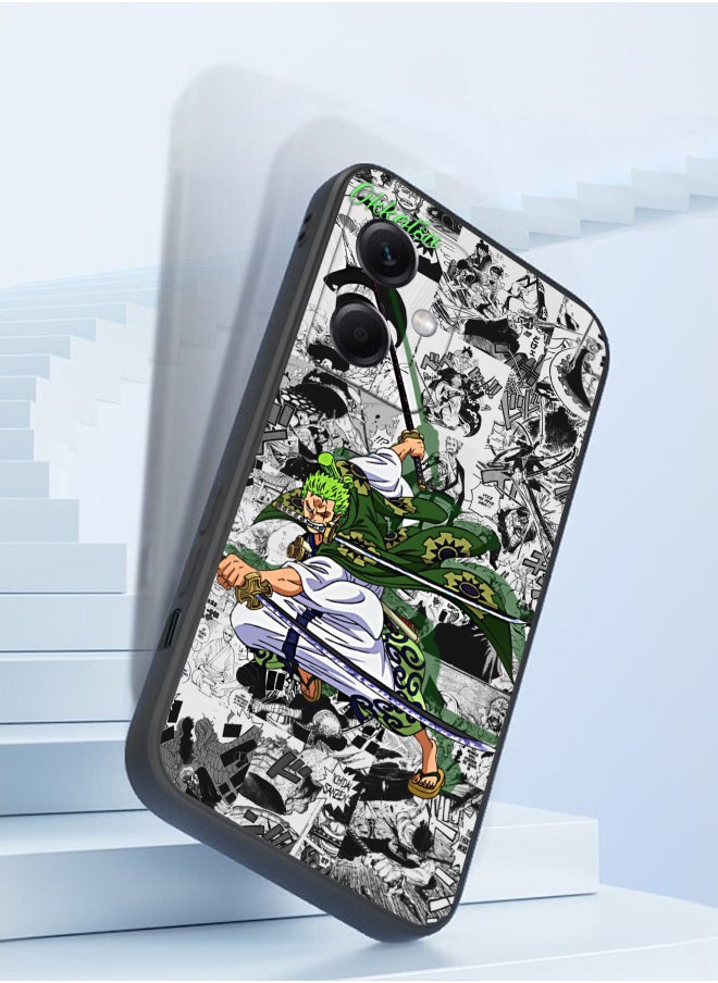 Generic - Protective Shockproof Case Cover For Xiaomi Redmi Note 12 5G One Piece Zoro fashion manga design Drawing - Image 1