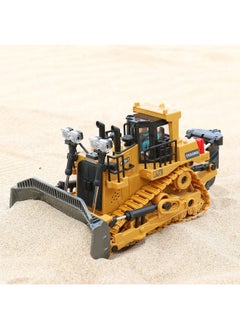 Dwi Dowellin Dwi Dowellin Rc Bulldozer Toys for Boys,Construction Remote Control Bulldozer with Metal bulldozing Shovel Lights/Sounds for Kids Boys  - Image 4